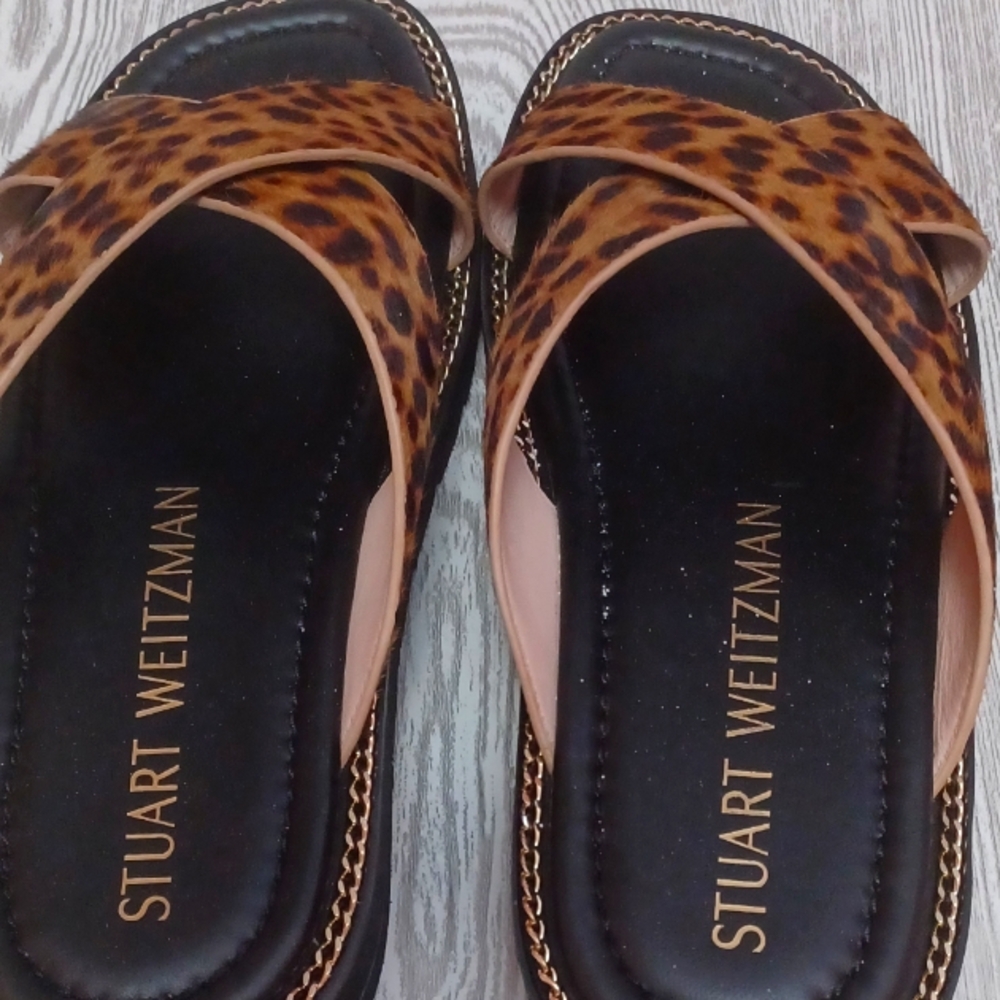 Stuart Weitzman Animal Print Sandals